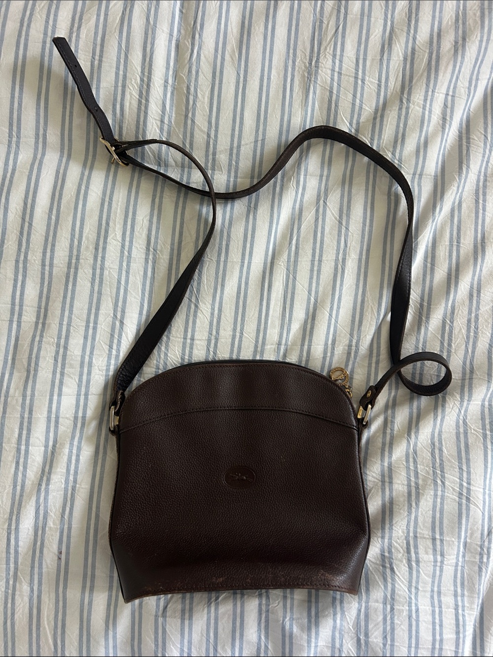 Vintage Leather Longchamp Brown Purse